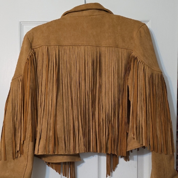 REVEROF Chic Tan Fringe Teddy Jacket - Picture 6 of 10